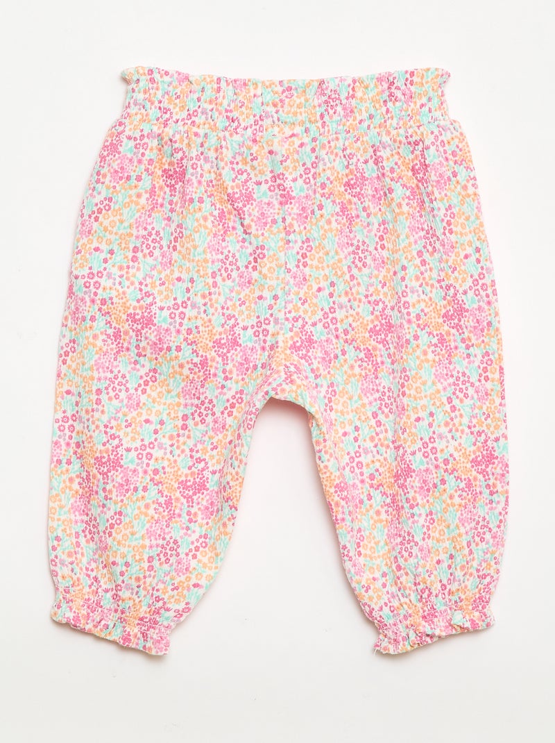 Pantaloni Sarouel in jersey di cotone Bianco - Kiabi