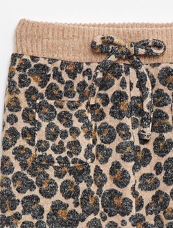 Pantaloni sarouel in maglia tinta unita
