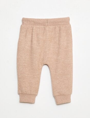Pantaloni sarouel in maglia tinta unita