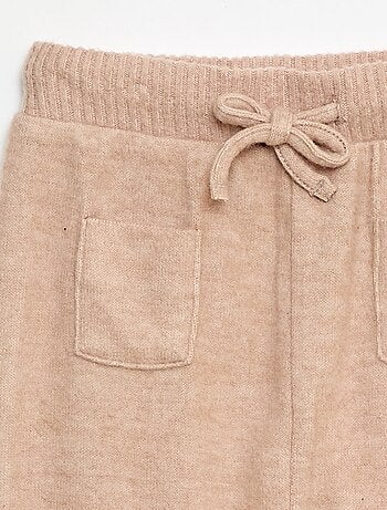 Pantaloni sarouel in maglia tinta unita