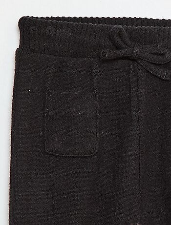 Pantaloni sarouel in maglia tinta unita