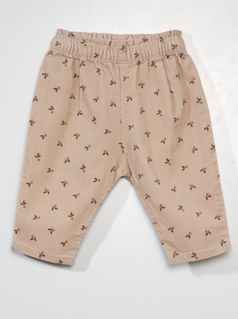 Pantaloni sarouel in velluto ROSA - Kiabi