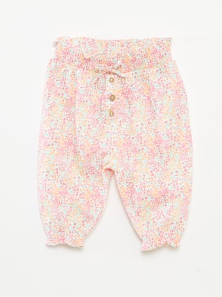 Pantaloni sarouel mélange con stampa