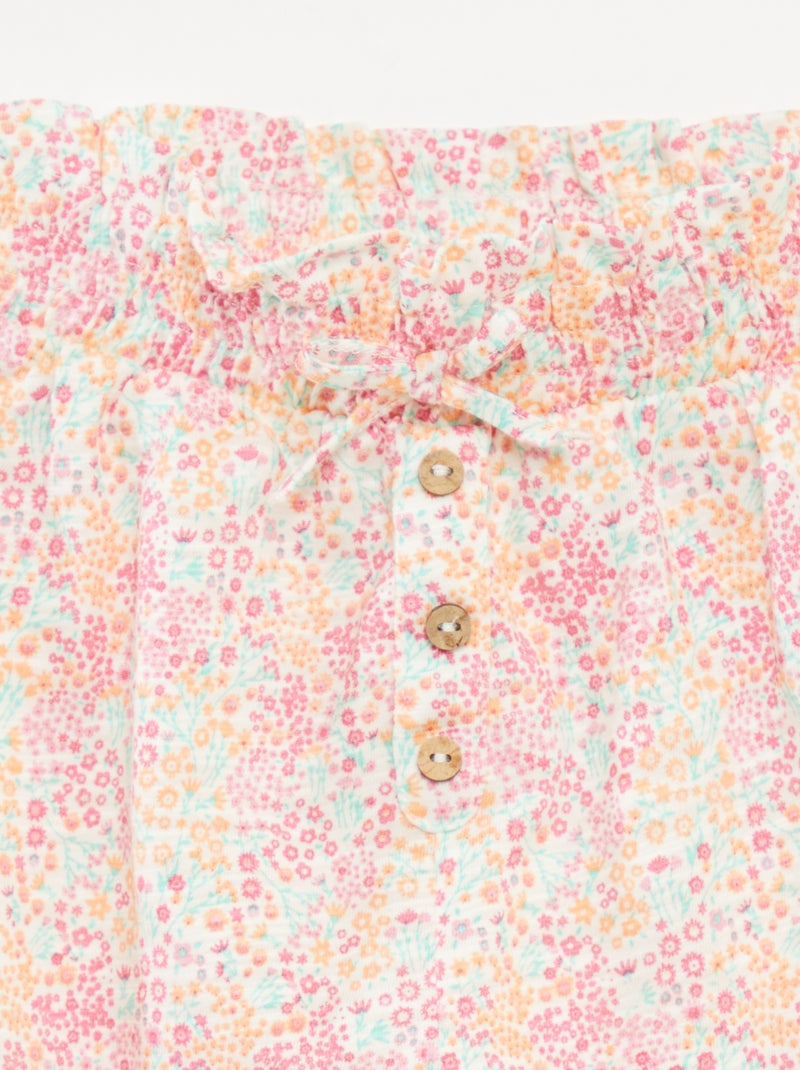 Pantaloni sarouel mélange con stampa BIANCO - Kiabi