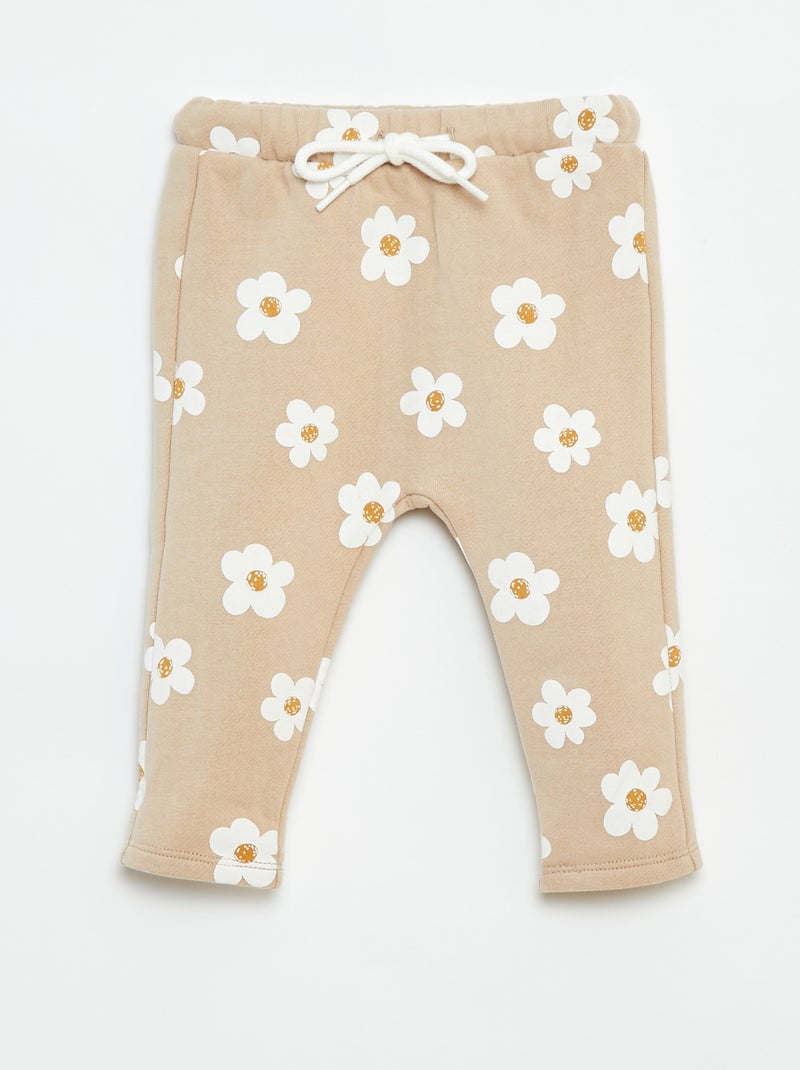 Pantaloni sarouel stampati Beige - Kiabi
