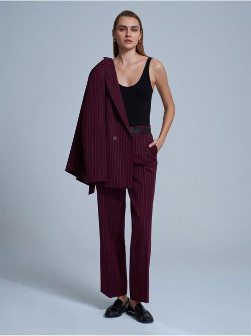 Pantaloni sartoriali a righe da donna a gamba dritta dilvin - Kiabi Pantaloni sartoriali a righe da donna a gamba dritta dilvin - Kiabi