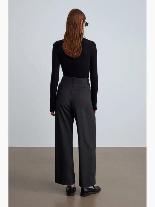Pantaloni sartoriali a vita alta con pieghe dilvin - Kiabi