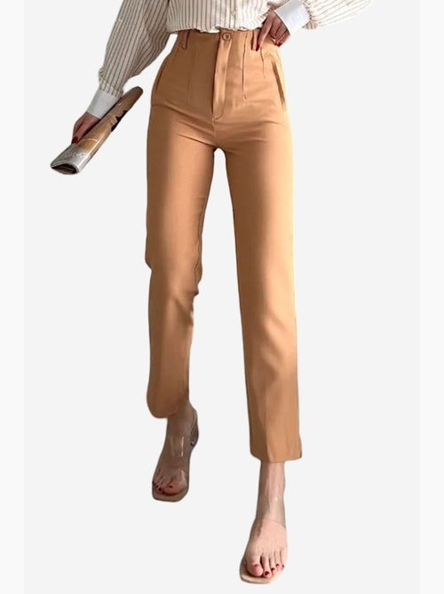 Pantaloni sartoriali a vita alta con pieghe my fashion - Kiabi Pantaloni sartoriali a vita alta con pieghe my fashion - Kiabi