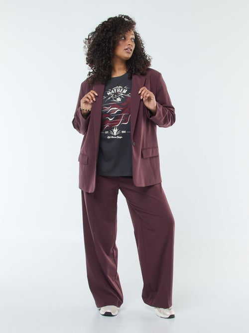Pantaloni sartoriali a vita alta e taglio ampio / wide leg - Kiabi