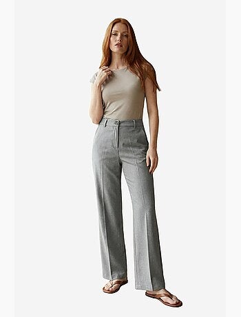 Pantaloni sartoriali a vita media con gamba dritta my fashion