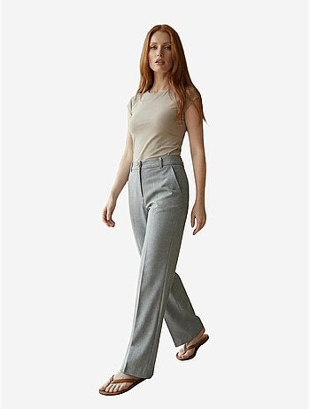 Pantaloni sartoriali a vita media con gamba dritta my fashion