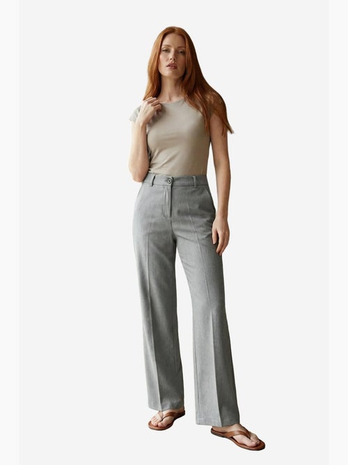 Pantaloni sartoriali a vita media con gamba dritta my fashion - Kiabi
