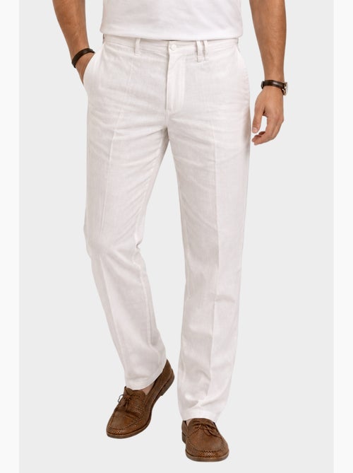 Pantaloni semplici in cotone, lino e poliestere - Kiabi