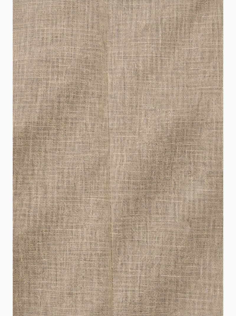 Pantaloni semplici in cotone, lino e poliestere Cachi - Kiabi