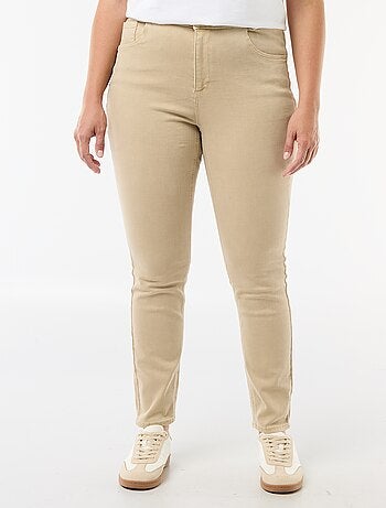 Pantaloni skinny a vita alta