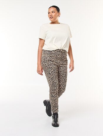 Pantaloni skinny a vita alta