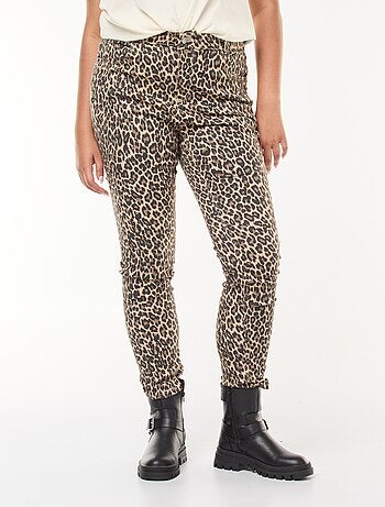 Pantaloni skinny a vita alta