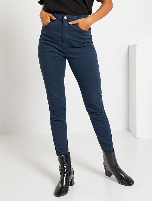 Pantaloni skinny a vita alta - blu - Kiabi - 10.00€