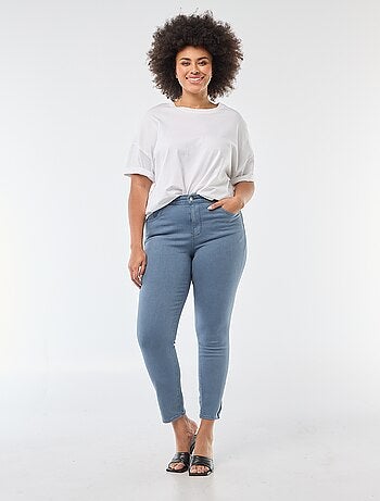 Pantaloni skinny a vita alta
