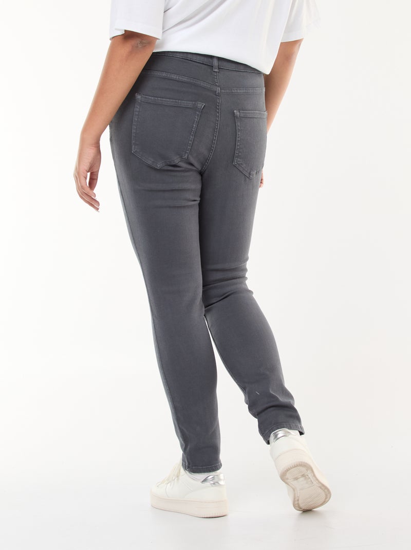 Pantaloni skinny a vita alta grigio - Kiabi