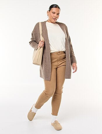 Pantaloni skinny a vita alta