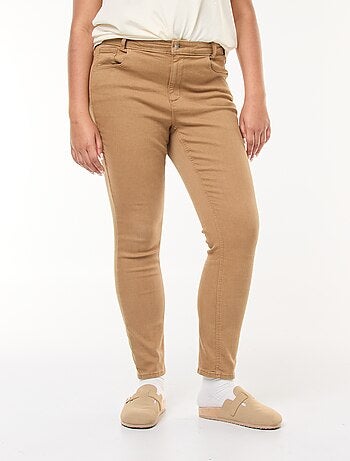 Pantaloni skinny a vita alta