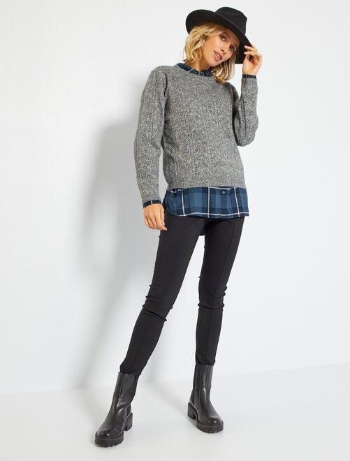 Pantaloni skinny a vita alta - nero - Kiabi - 12.00€