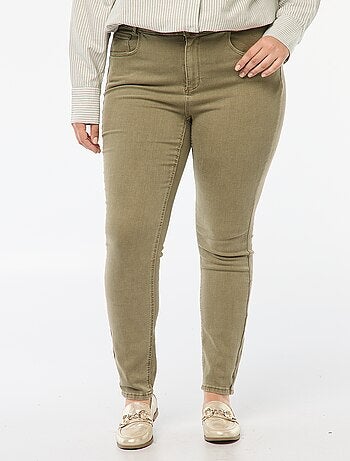 Pantaloni skinny a vita alta