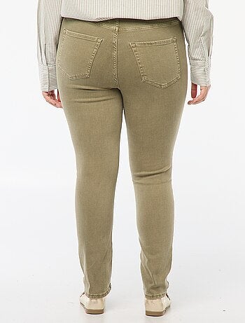 Pantaloni skinny a vita alta