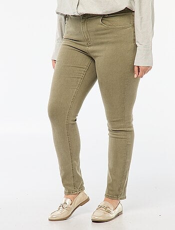 Pantaloni skinny a vita alta