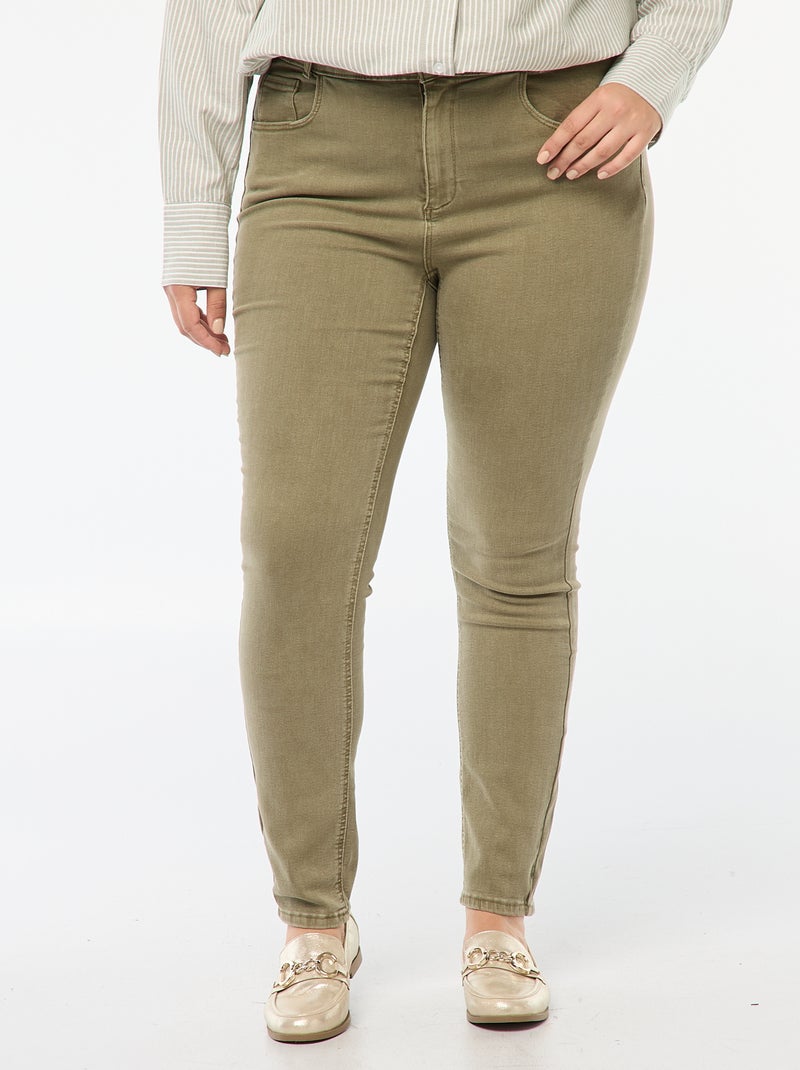 Pantaloni skinny a vita alta Verde - Kiabi