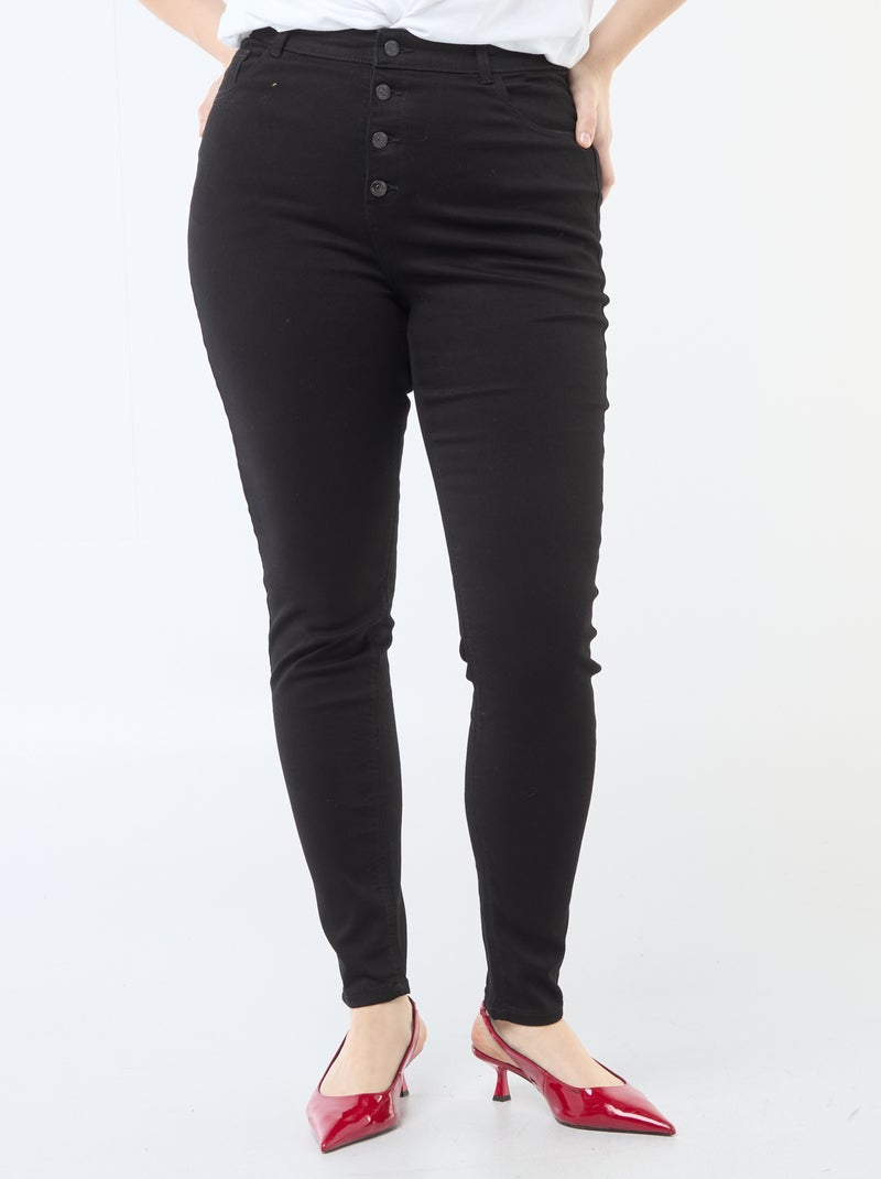 Pantaloni skinny a vita altissima - L28 Nero - Kiabi