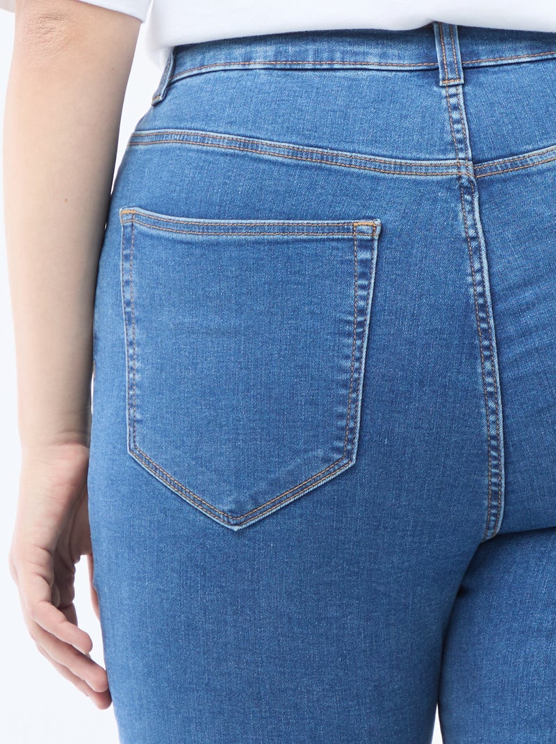 Pantaloni skinny a vita molto alta - L30 Blu - Kiabi