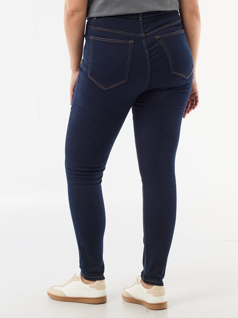 Pantaloni skinny a vita molto alta - L30 Blu - Kiabi