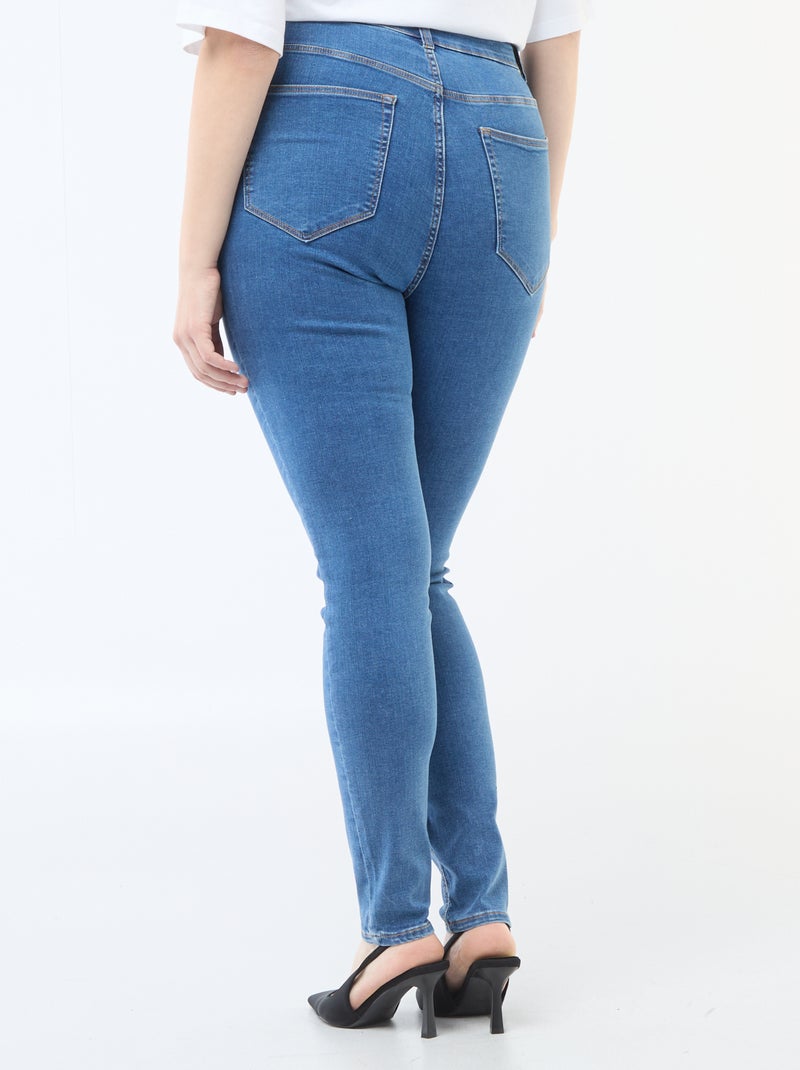 Pantaloni skinny a vita molto alta - L32 Blu - Kiabi