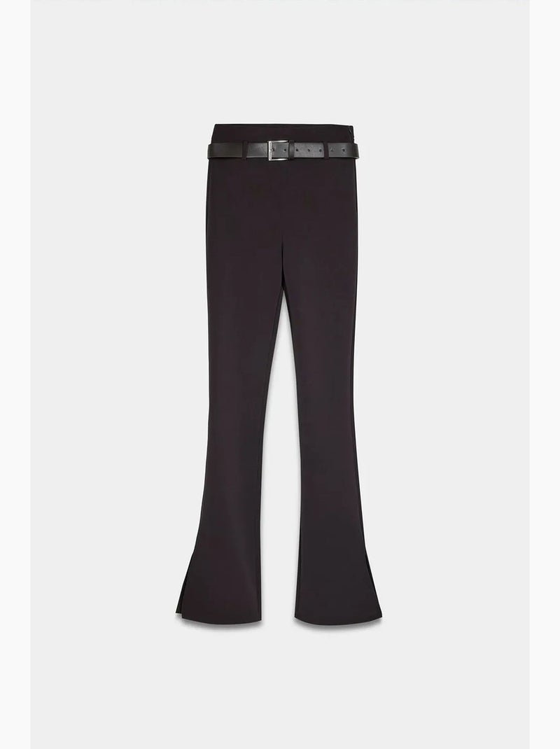 Pantaloni skinny a zampa con cintura dilvin Marrone cioccolato - Kiabi