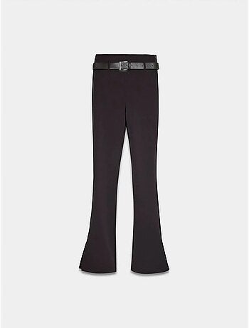Pantaloni skinny a zampa con cintura