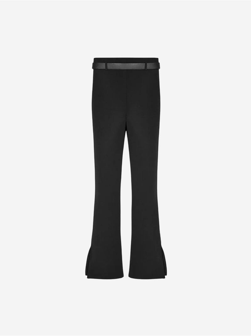 Pantaloni skinny a zampa con cintura Nero - Kiabi