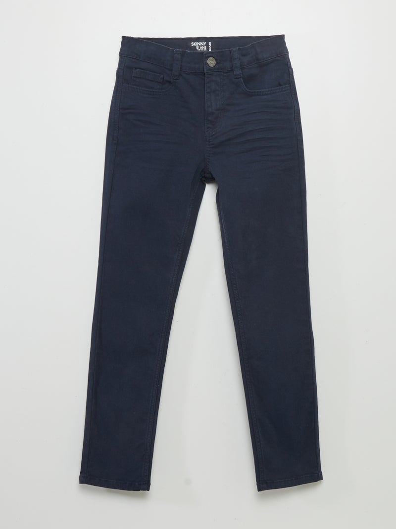 Pantaloni skinny cinque tasche blu marino - Kiabi