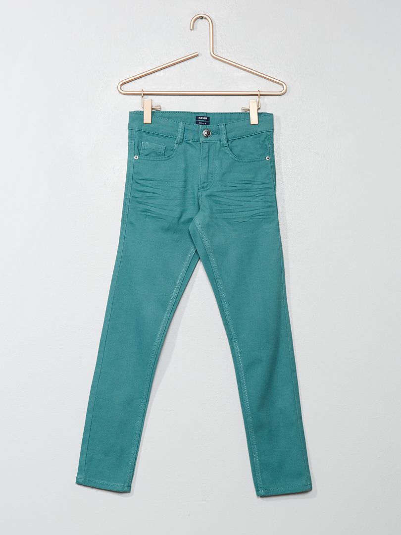 Pantaloni skinny cinque tasche verde grigio - Kiabi
