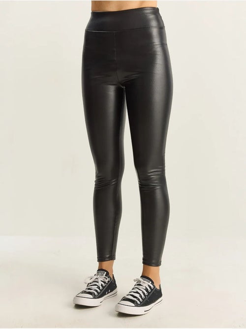 Pantaloni skinny in ecopelle con vita elasticizzata lucci - Kiabi