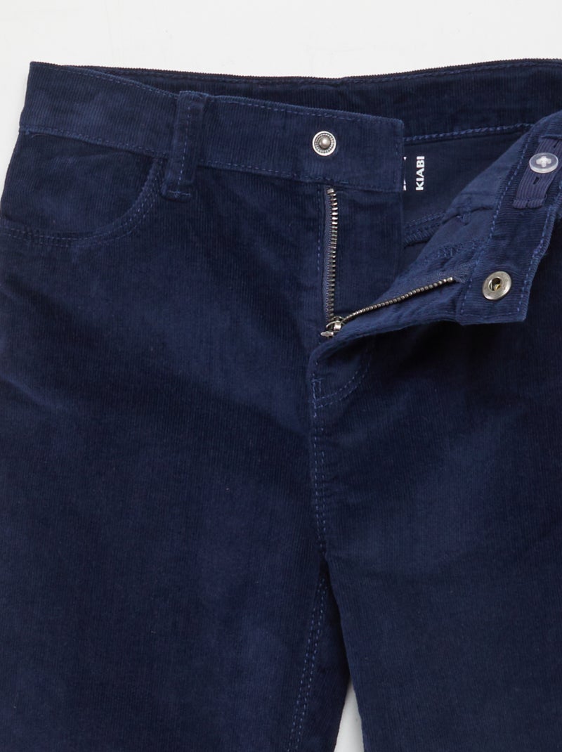 Pantaloni skinny in velluto BLU - Kiabi