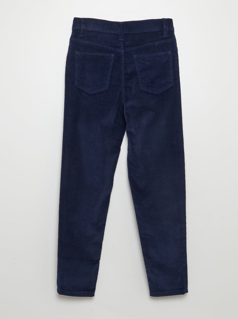 Pantaloni skinny in velluto BLU - Kiabi