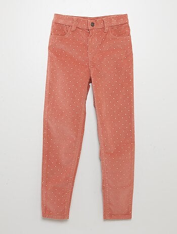 Pantaloni skinny in velluto
