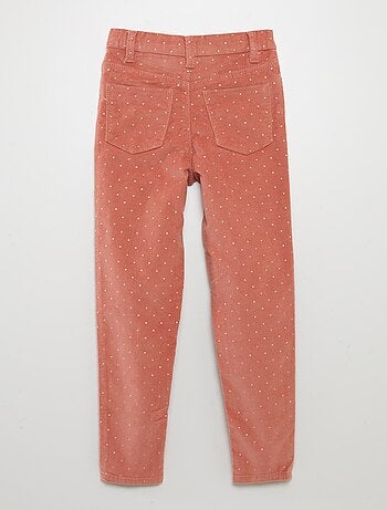 Pantaloni skinny in velluto
