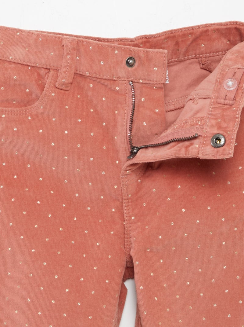 Pantaloni skinny in velluto ROSA - Kiabi