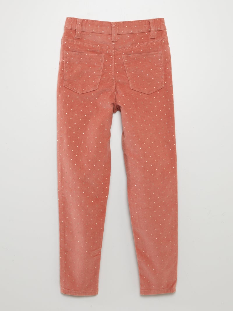 Pantaloni skinny in velluto ROSA - Kiabi