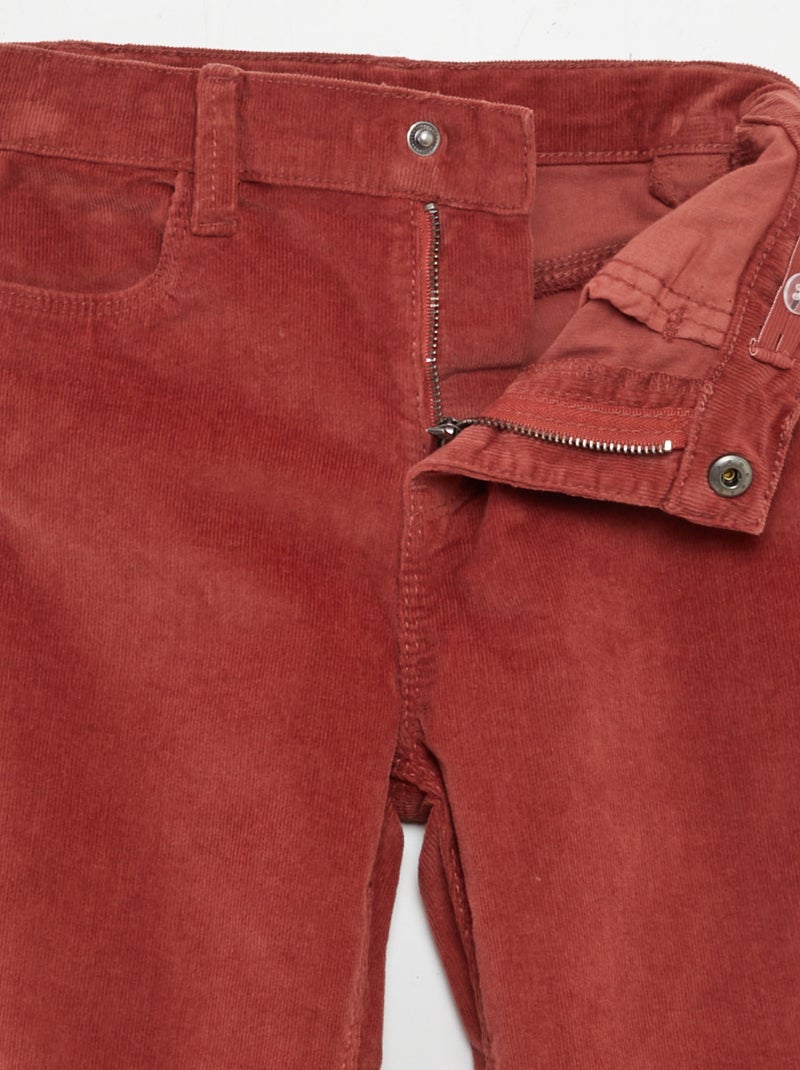 Pantaloni skinny in velluto ROSSO - Kiabi