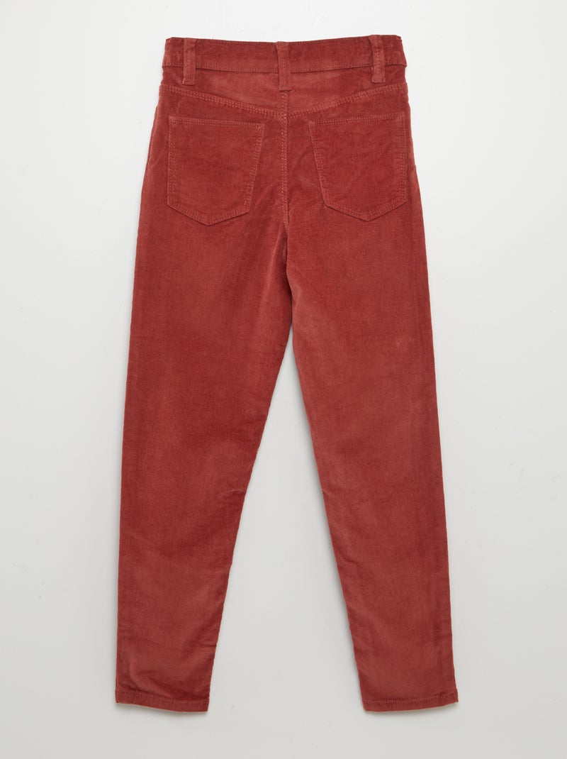 Pantaloni skinny in velluto ROSSO - Kiabi