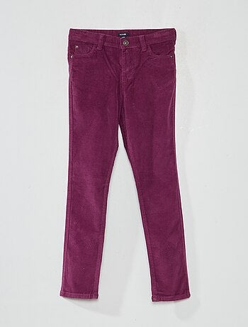 Pantaloni skinny in velluto tinta unita - Kiabi